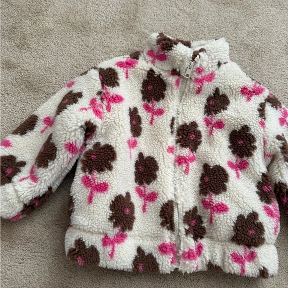 Zara Teddy Jacket for Girls Size 4 y.o - Picture 2 of 3